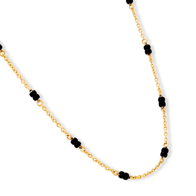 Mia Sutra DIY with Black Bunch Beads Multiple Stacking Charm Chain,,hi-res image number null