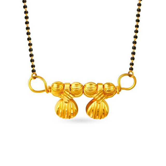 Glossy Gold Pendant with Orbs,,hi-res image number null
