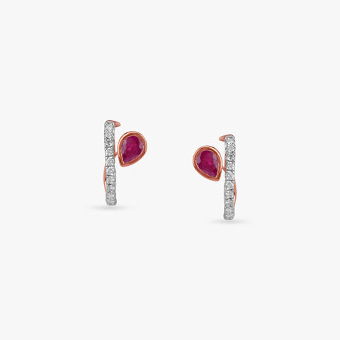 Blushfire Diamond Stud Earrings