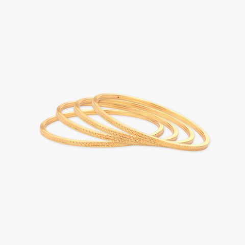 Linear Spark Gold Bangles