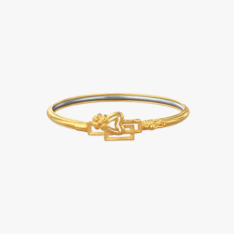 Floral Knot Gold Bangle