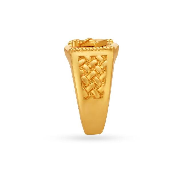 Sailor Anchor Gold Finger Ring For Men,,hi-res image number null