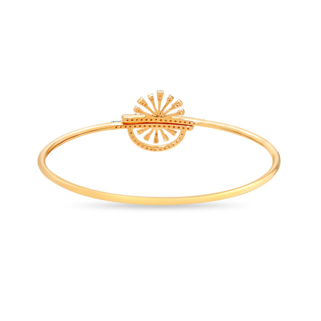 14 KT Yellow Gold Elegant Overlapping Bangle,,hi-res image number null
