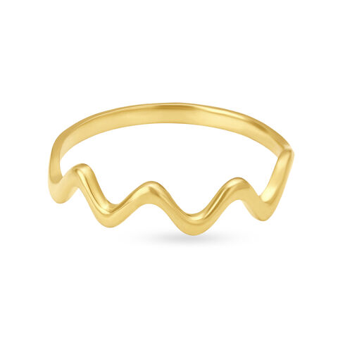 Contemporary Wavy Gold Ring alternate view 1