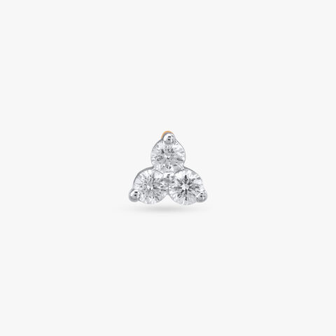 Triangle Gleam Diamond Nose Pin