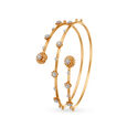Elegant Diamond Bangle in a Combination of White and Rose Gold,,hi-res image number null