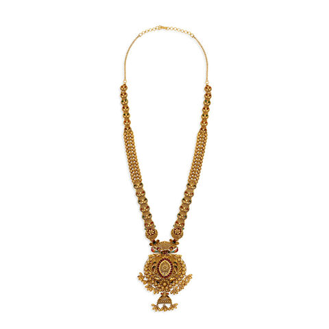 Brilliant 22 Karat Yellow Gold Filigree Haaram