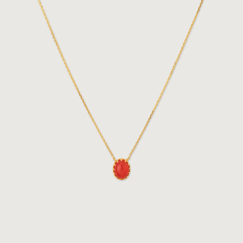 Delicate Radiant Carnelian Necklace