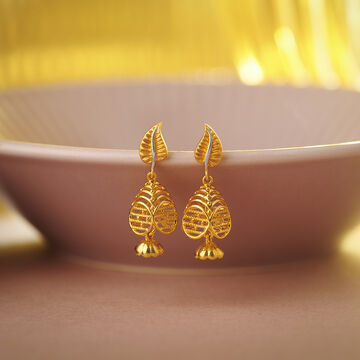 Delicate Leaf Jhumkas