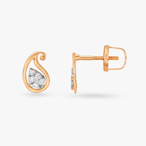 Mango Tango Diamond Stud Earrings