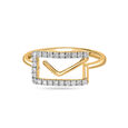 14 KT Unique Yellow gold and Diamond Ring,,hi-res image number null