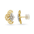 Surreal Diamond Stud Earrings in Yellow and White Gold,,hi-res image number null