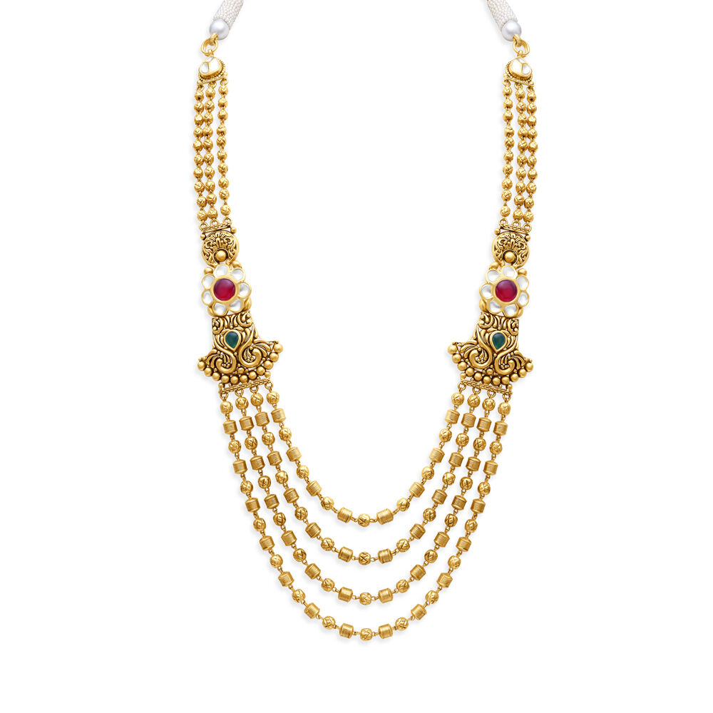 Layered necklace deals gold tanishq