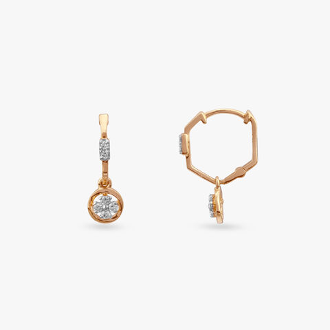 Sunburst Sparkle Diamond Drop Earrings