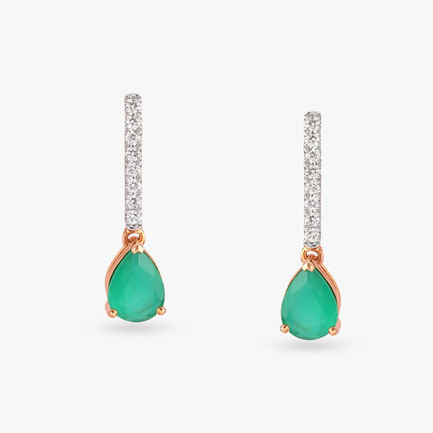 Verdant Diamond Drop Earrings