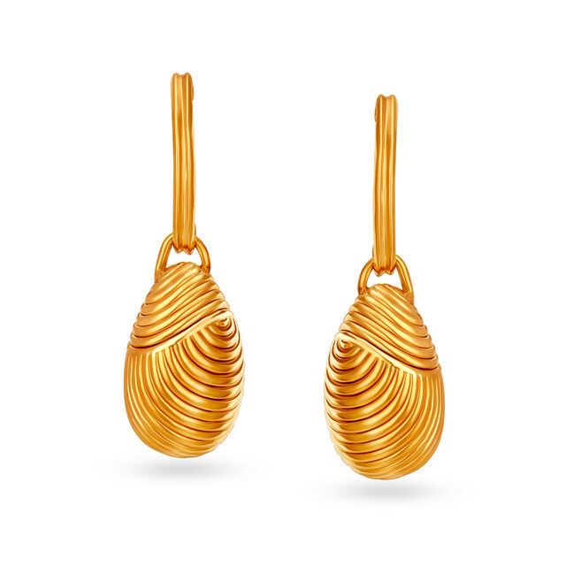 Textured Oval Drop Earrings,,hi-res image number null