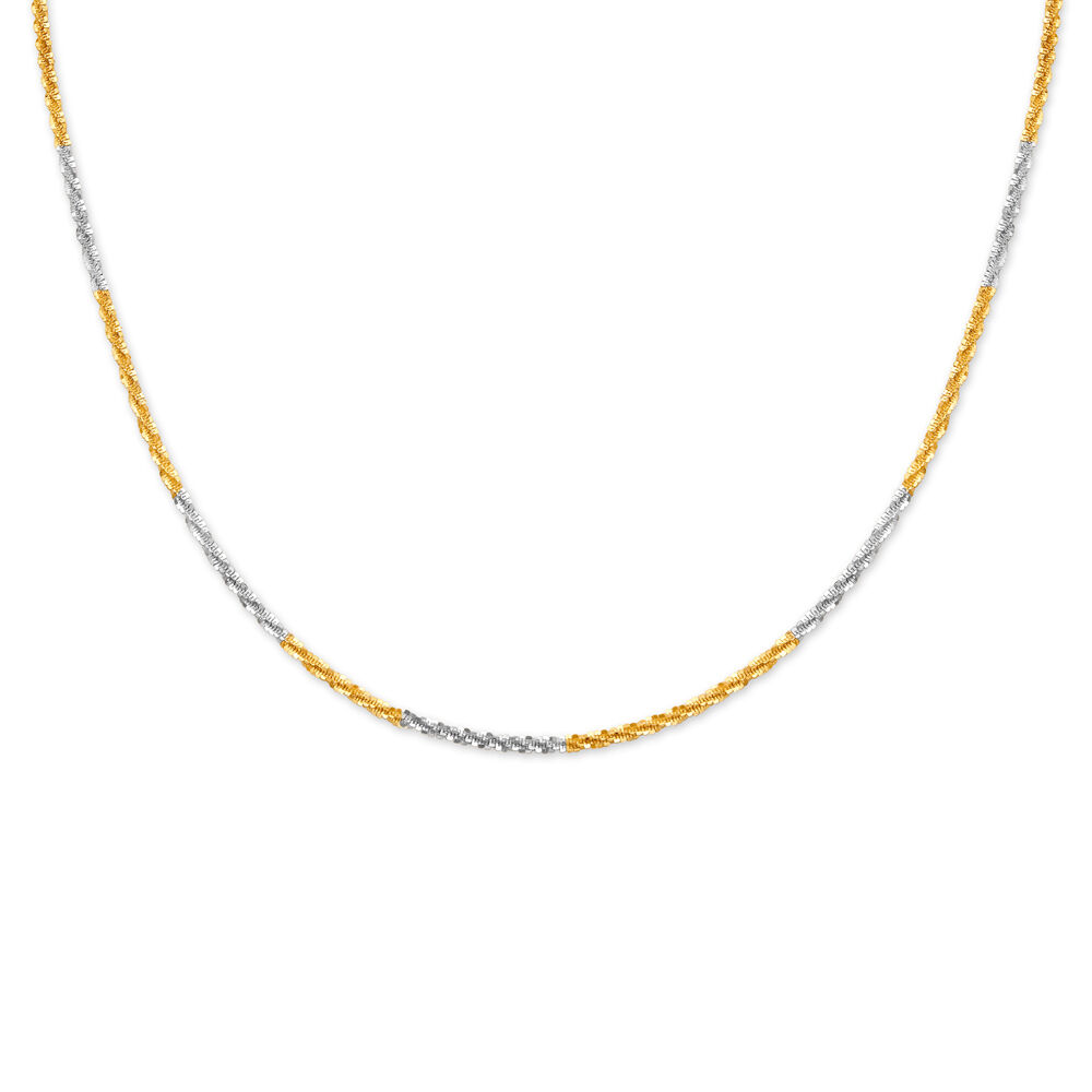 Gold chain sales with rhodium polish