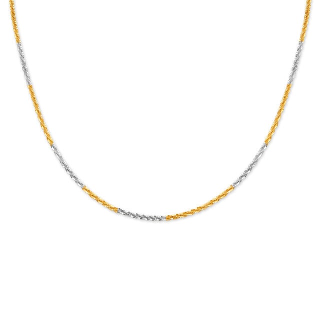 Dual Toned Gold Chain with Rhodium,,hi-res image number null
