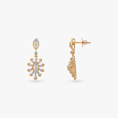 Cosmic Aura Diamond Drop Earrings