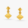 Contemporary Geometric Gold Drop Earrings,,hi-res image number null
