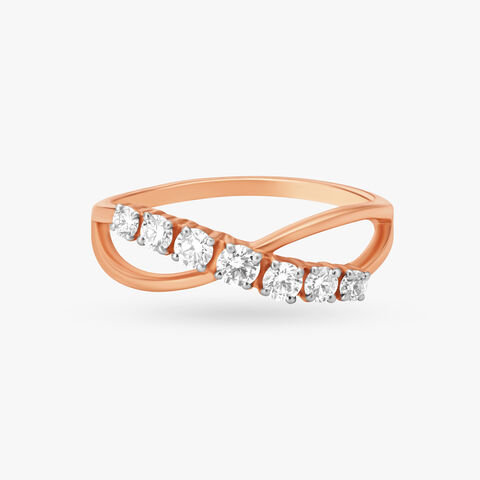 Radiant Crossover Diamond Ring