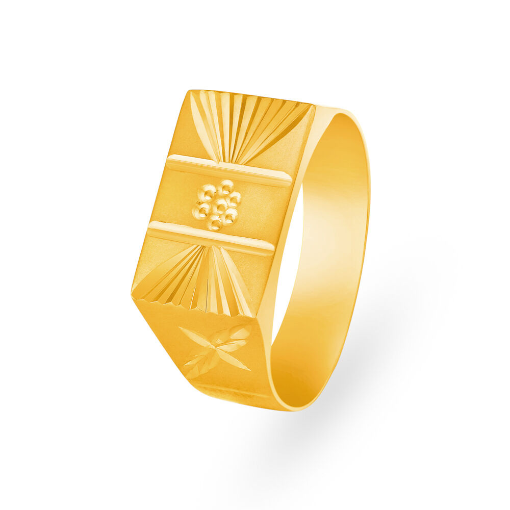 Minimalist 22 Karat Yellow Gold Finger Ring