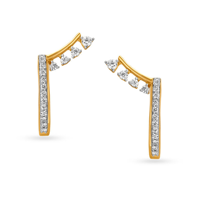 Spectacular Diamond Hoop Earrings,,hi-res image number null