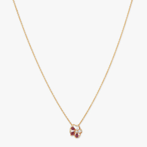 Petal Twist Diamond Pendant with Chain