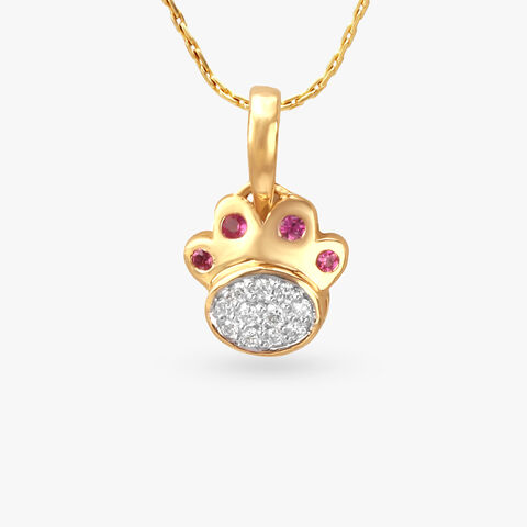 Playful Paws Diamond Pendant and Earrings set.
