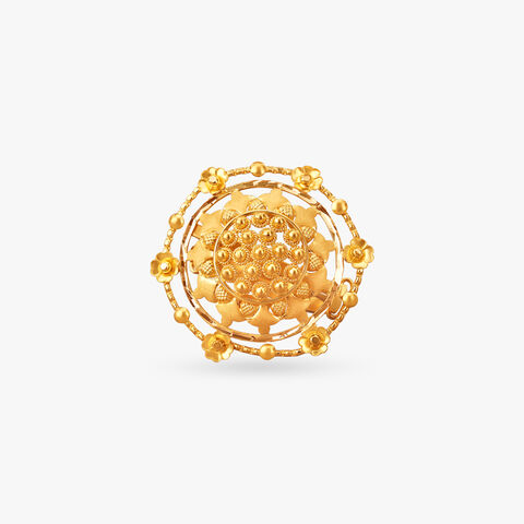 Celestial Mandala Gold Ring