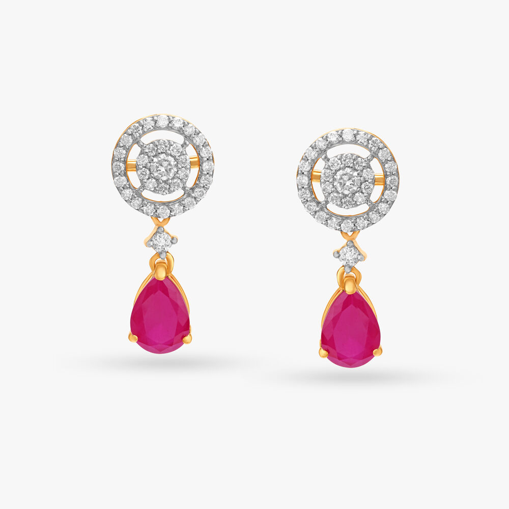 Diamond danglers by tanishq on sale