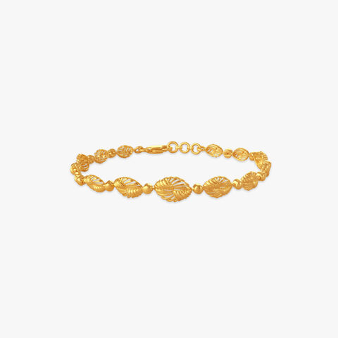 Leaf Link Gold Bracelet
