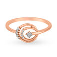 Harmonious 18 Karat Rose Gold And Diamond Finger Ring,,hi-res image number null