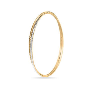18 KT Yellow Gold Double Row Bangle