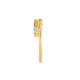14KT Yellow- White Color Blue Lagoon Finger Ring,,hi-res image number null