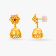 Traditional Floral Gold Jhumka Earrings,,hi-res image number null