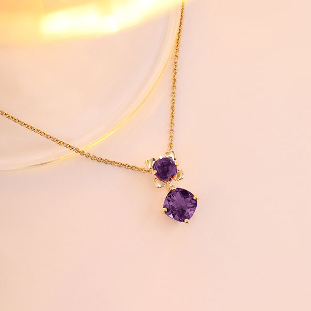 Mystic Mirage 14KT Amethyst Pendant