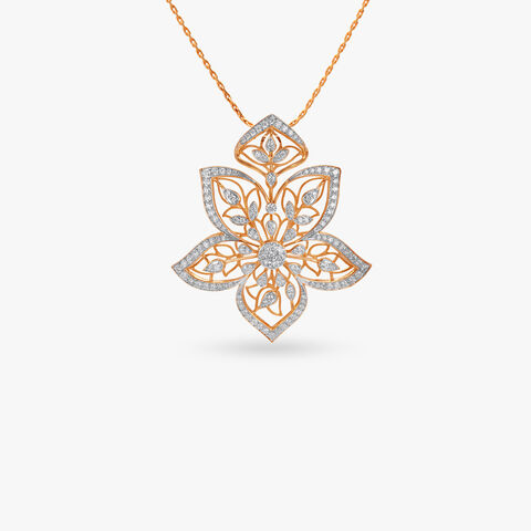 Sculpted Shine Diamond Pendant and Earrings set