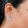 925 Silver Concentric Square Stud Earrings,,hi-res image number null