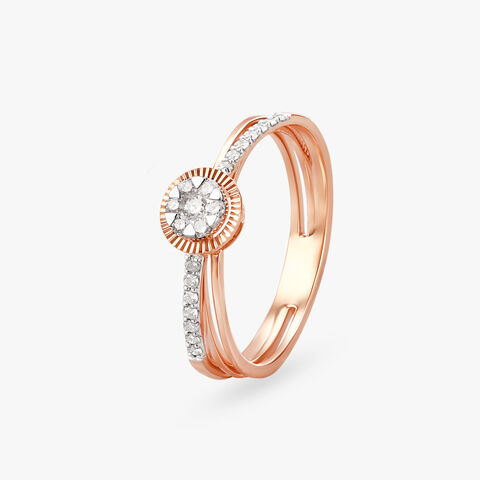 Dazzling Halo Diamond Finger Ring