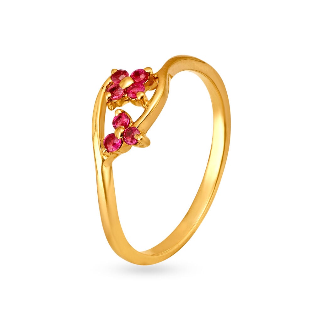 Tanishq 22KT Gold Finger Ring, Size: 18.80 Mm at Rs 8874/piece in Jaipur |  ID: 20985375730