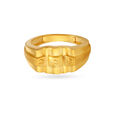 Urbane Carved Gold Finger Ring For Men,,hi-res image number null