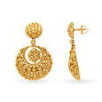 Antique Gold Chand Bali Drop Earrings,,hi-res image number null