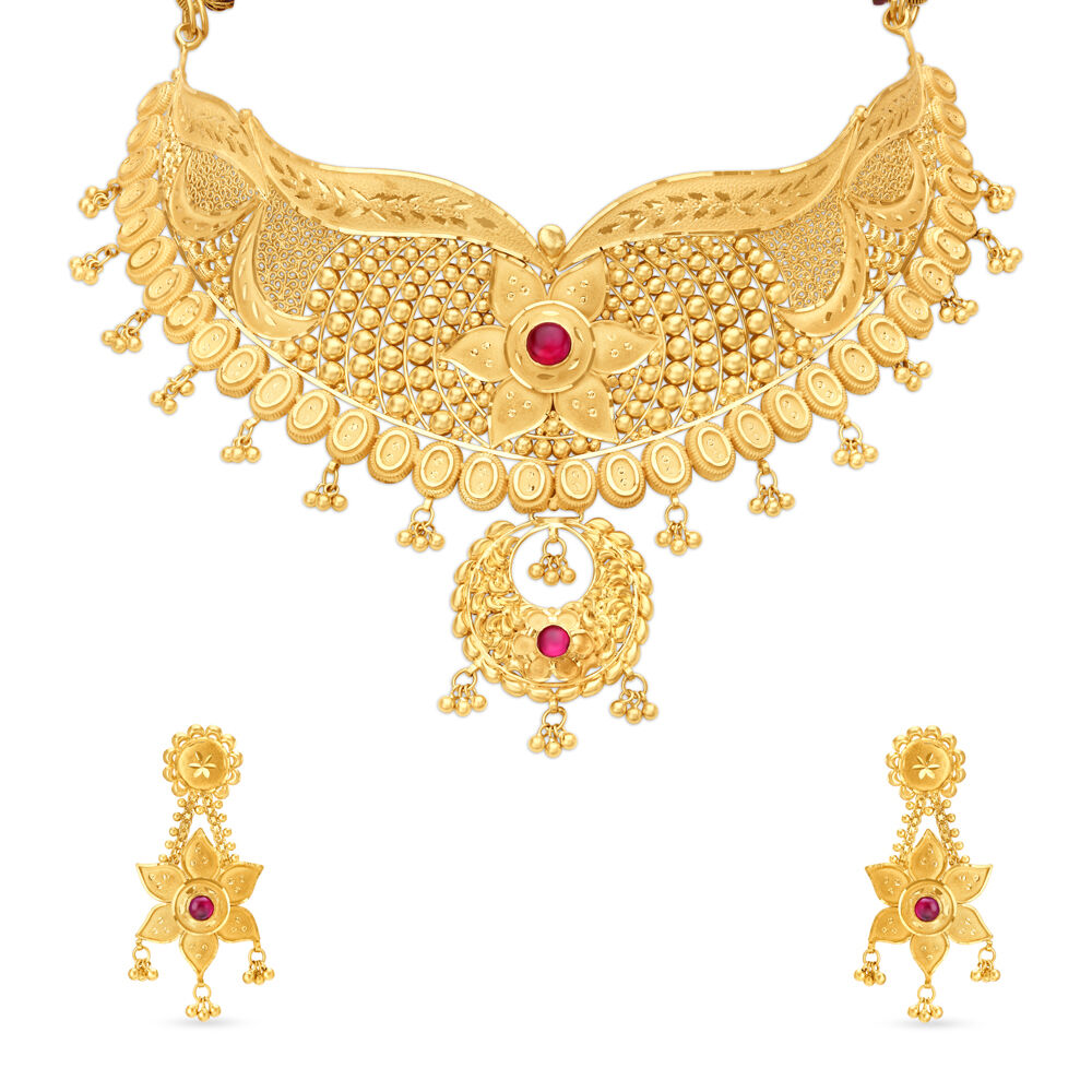 Tanishq gold choker necklace with price hotsell