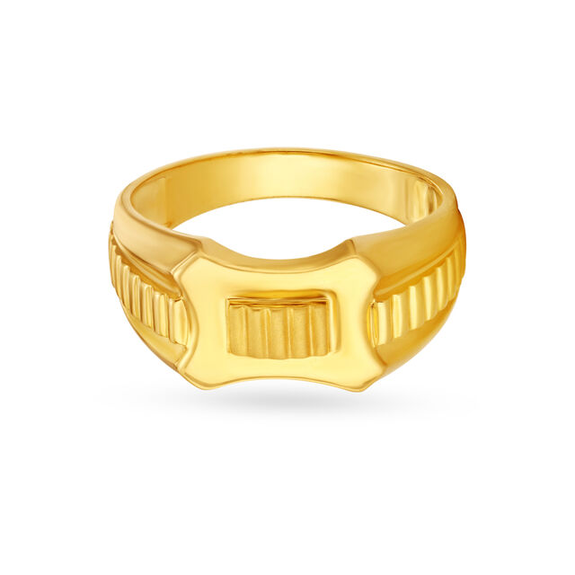Rugged Style Gold Finger Ring For Men,,hi-res image number null