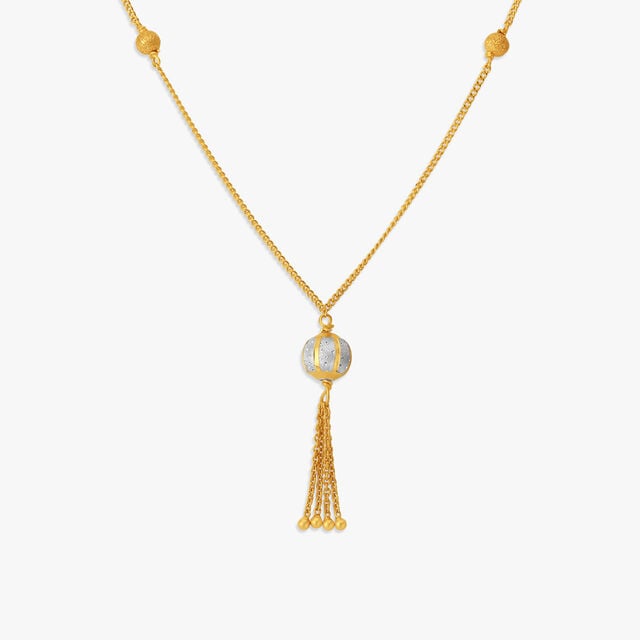 Bead and Tassels Diamond Pendant with Chain,,hi-res image number null