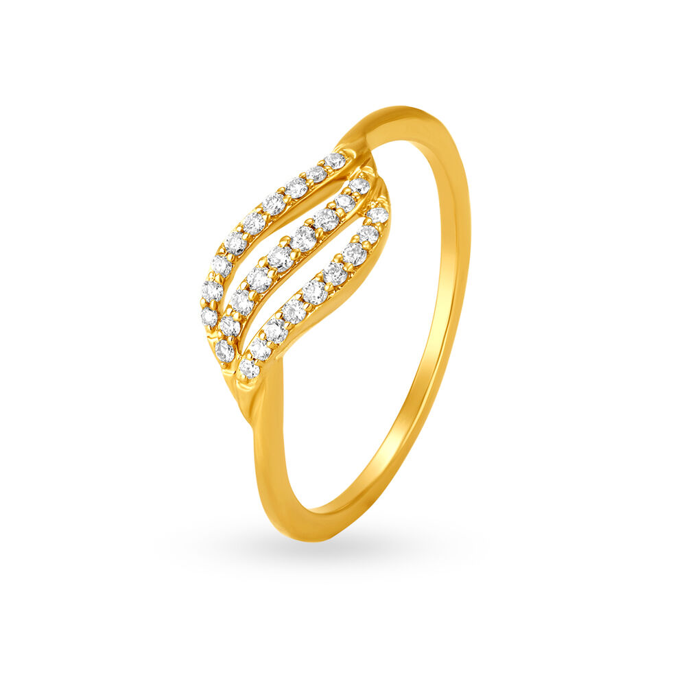 18 Karat Gold and Diamond Finger Ring