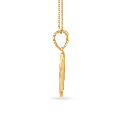 Letter M Gold Pendant