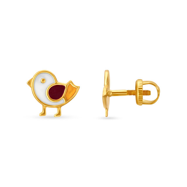 Quirky Birdie Stud Earrings for Kids,,hi-res image number null