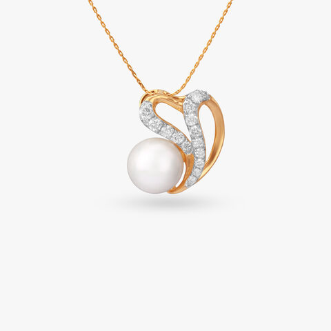 Ivory Melody Diamond Pendant and Earrings Set